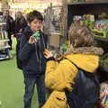 Fred and Harry have a dinosaur finger-puppet fight, Christmas Shopping in Norwich, Norfolk - 21st December 2022