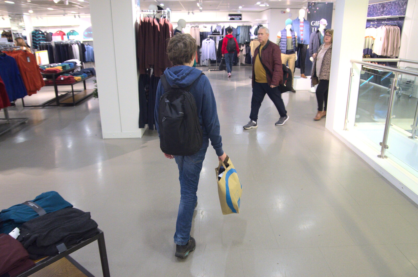 Fred roams around in Marks and Spencer from Christmas Shopping in Norwich, Norfolk - 21st December 2022