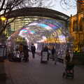 The famous Light Tunnel is in action again, Christmas Shopping in Norwich, Norfolk - 21st December 2022