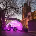 The light tunnel by St. Peter Mancroft, Christmas Shopping in Norwich, Norfolk - 21st December 2022