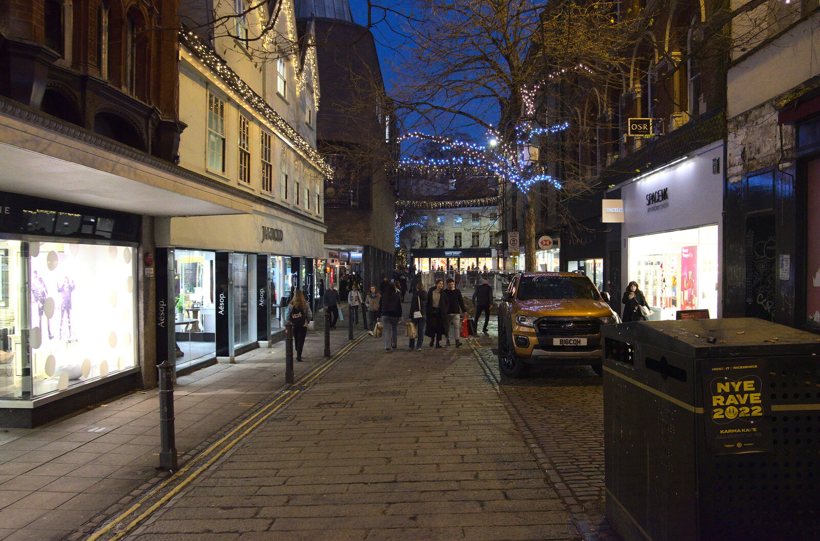 London Street and a bit of Jarrold's from Christmas Shopping in Norwich, Norfolk - 21st December 2022