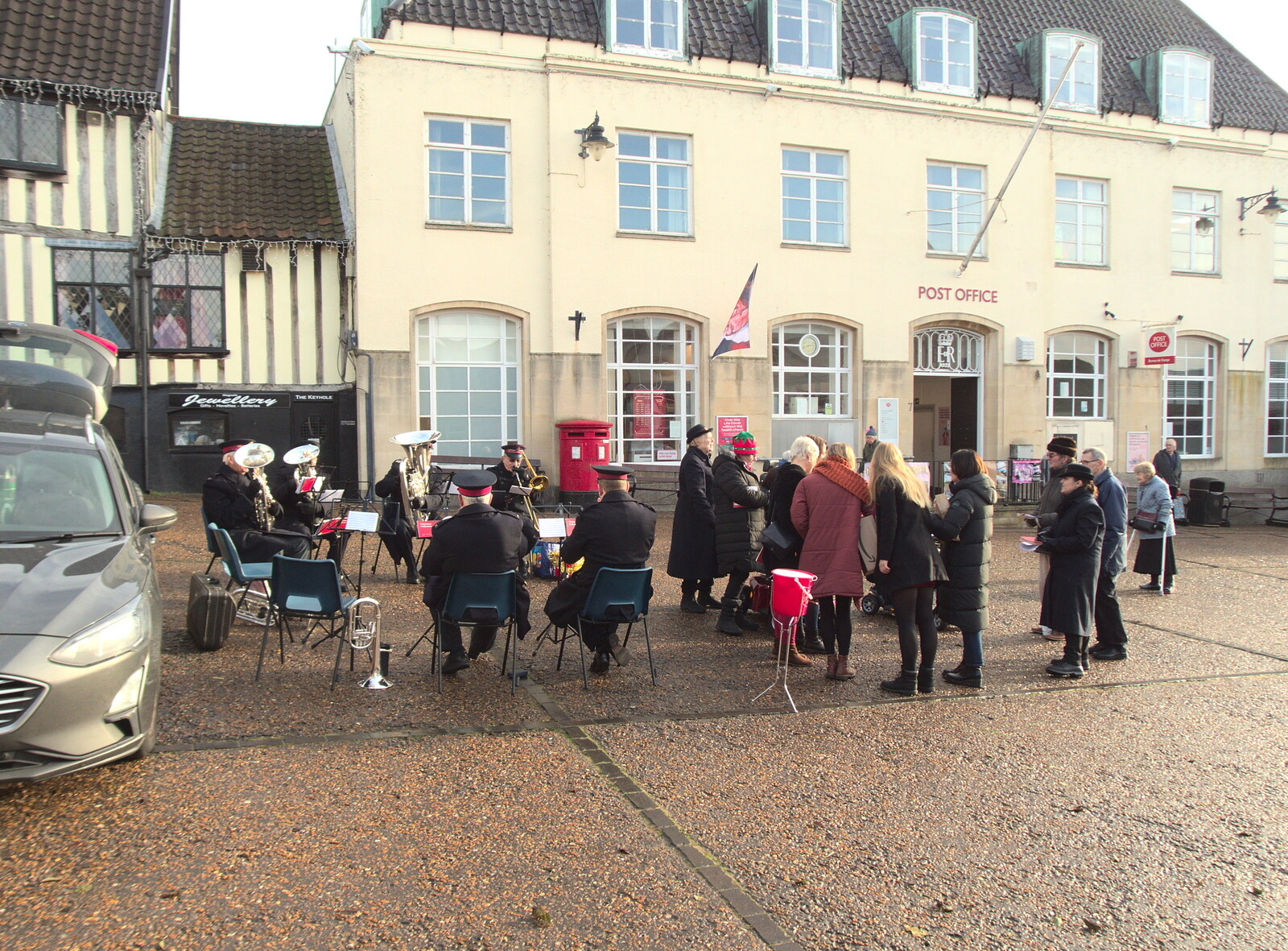 The Salvation Army band plays in the market place from Christmas Day and Other Stuff, Diss, Brome and Norwich - 25th December 2022