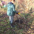 Isobel tries out a Christmas metal detector, Christmas Day and Other Stuff, Diss, Brome and Norwich - 25th December 2022