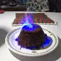 The Wickham Skeith pudding is set alight, Christmas Day and Other Stuff, Diss, Brome and Norwich - 25th December 2022