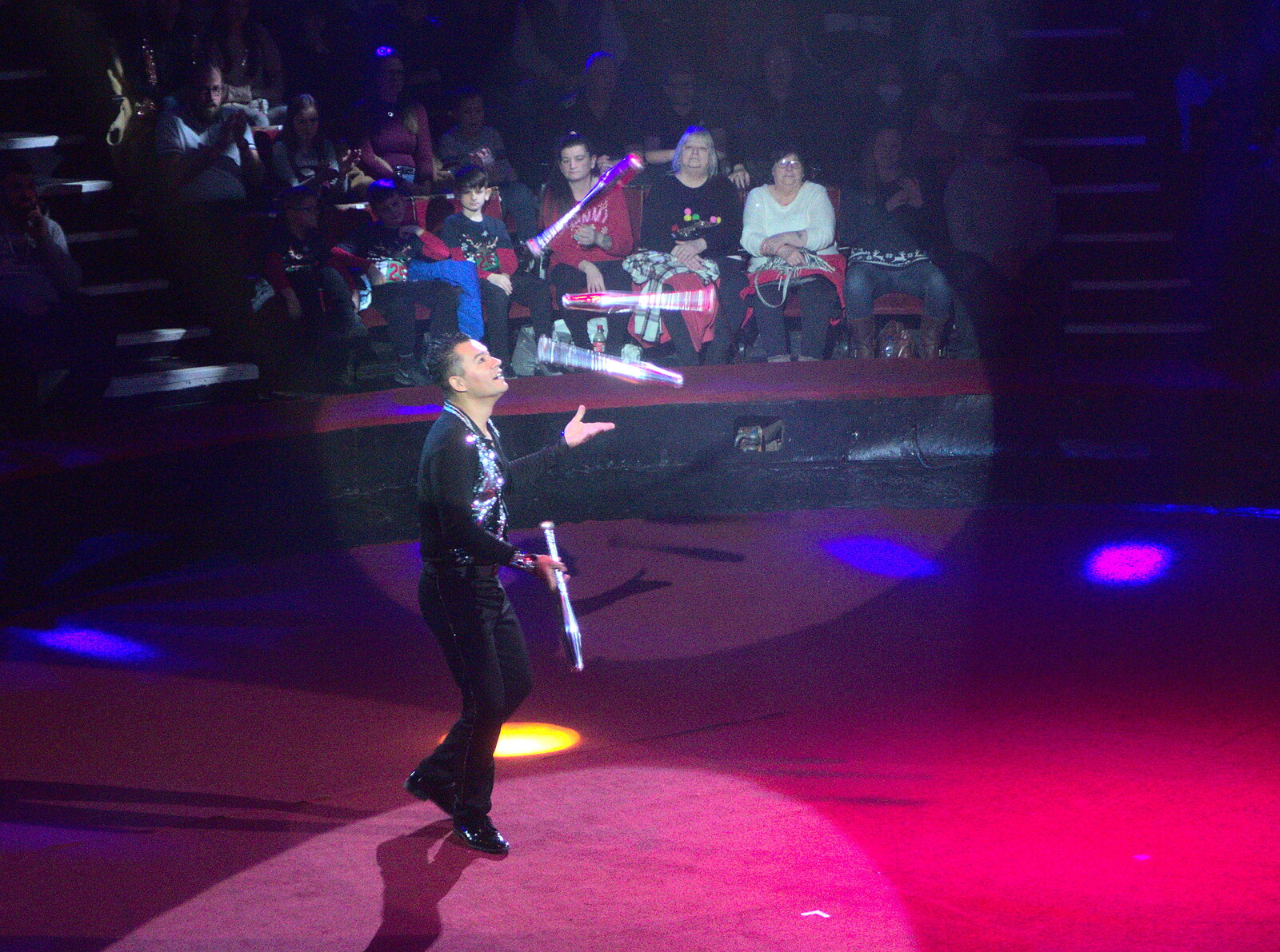 There's some super-fast juggling from The Hippodrome Christmas Spectacular, Great Yarmouth, Norfolk - 29th December 2022