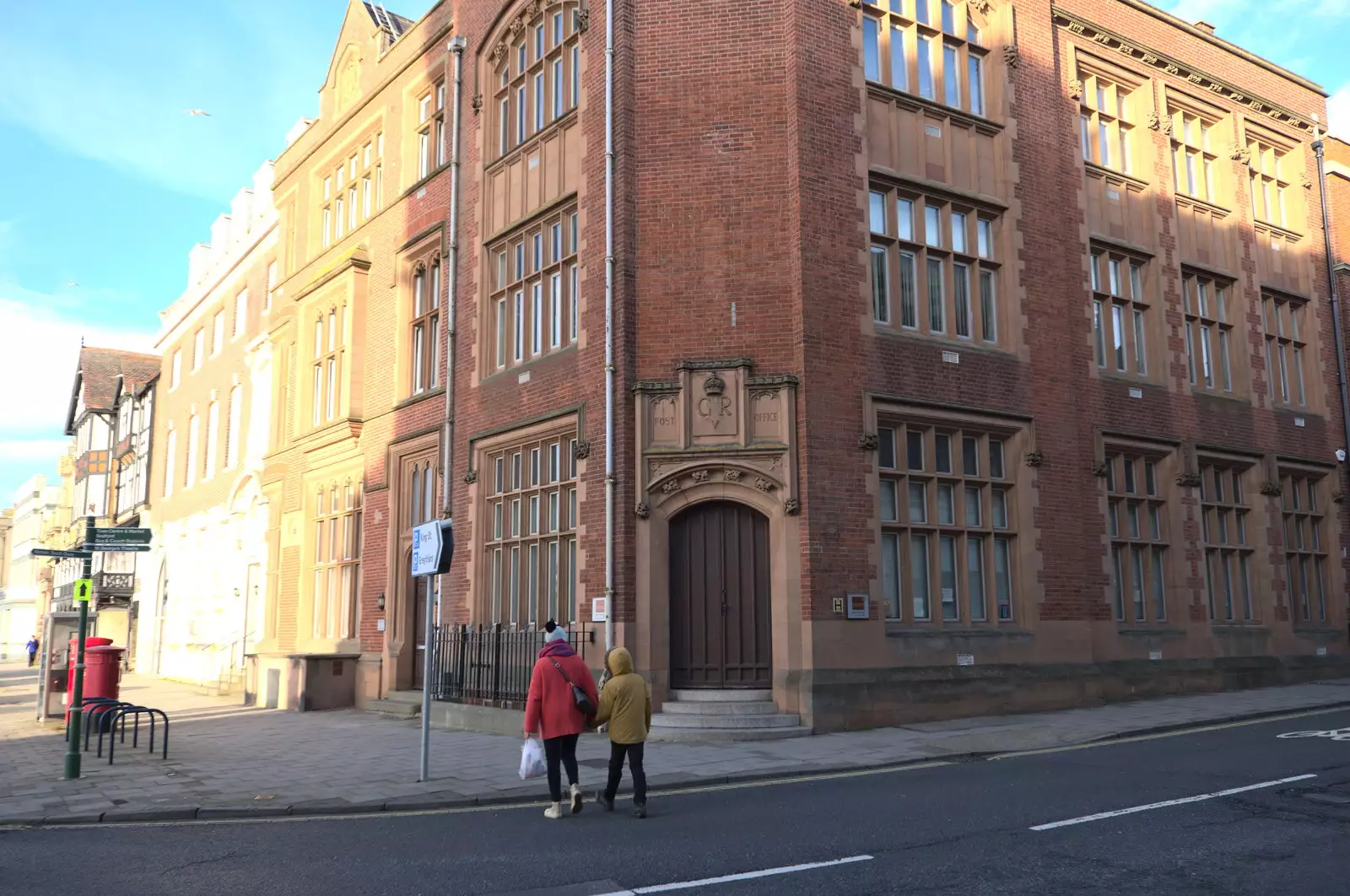 Isobel and Harry in front of the Post Office, from The Hippodrome Christmas Spectacular, Great Yarmouth, Norfolk - 29th December 2022