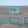 An optimistic poster on a windy beach, The Hippodrome Christmas Spectacular, Great Yarmouth, Norfolk - 29th December 2022