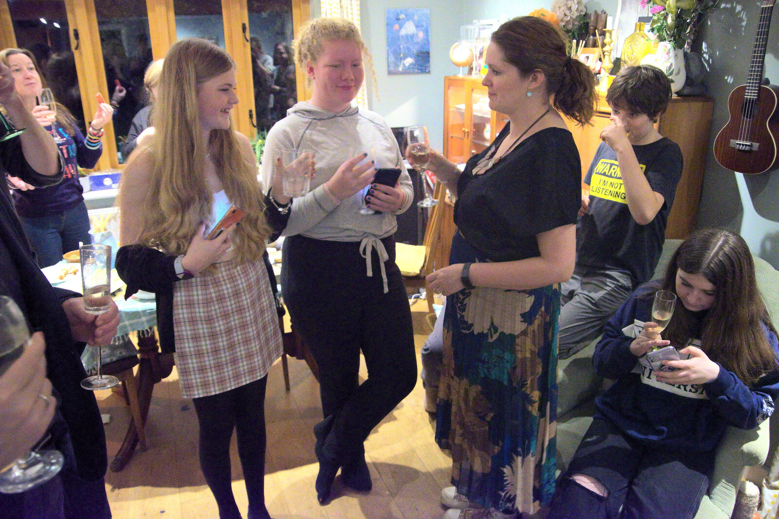 Isobel chats to Jessica and Rosie from A New Year's Eve Party, Brome, Suffolk - 31st December 2022