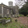 Autumn leaves in the graveyard, Winter Walks around Brome and Hoxne, Suffolk - 2nd January 2023