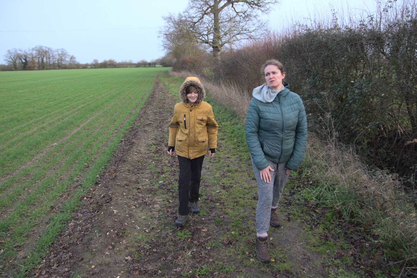 Winter Walks around Brome and Hoxne, Suffolk - 2nd January 2023: Harry and Isobel again