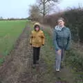 Harry and Isobel again, Winter Walks around Brome and Hoxne, Suffolk - 2nd January 2023