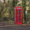 The unused K6 phonebox in Brome Street, Winter Walks around Brome and Hoxne, Suffolk - 2nd January 2023