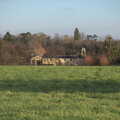 Oakley Park from across the field, Winter Walks around Brome and Hoxne, Suffolk - 2nd January 2023