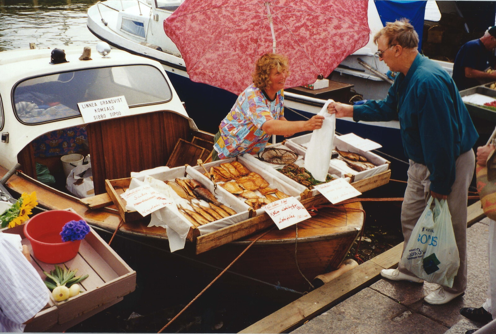 The Grandad Archive, Various Locations - 7th January 2023: Smoked fish for sale down at Helsinki harbour