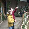 Fred points at some sloth action, A Few Hours at the Zoo, Banham, Norfolk - 8th January 2023