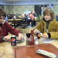 The boys in the café, A Few Hours at the Zoo, Banham, Norfolk - 8th January 2023