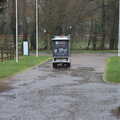 A zoo buggy trundles around in the lashing rain, A Few Hours at the Zoo, Banham, Norfolk - 8th January 2023