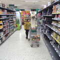 Harry roams around by the cat food in Morrisons, A Wander around Fair Green, Diss, Norfolk - 11th January 2023