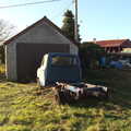 A derelict van, minus its body, near Fair Green, A Wander around Fair Green, Diss, Norfolk - 11th January 2023
