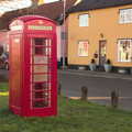 A K6 phonebox is now a defibrillator unit, A Wander around Fair Green, Diss, Norfolk - 11th January 2023