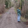 Isobel on Moorhall Causeway, A Wander around Fair Green, Diss, Norfolk - 11th January 2023