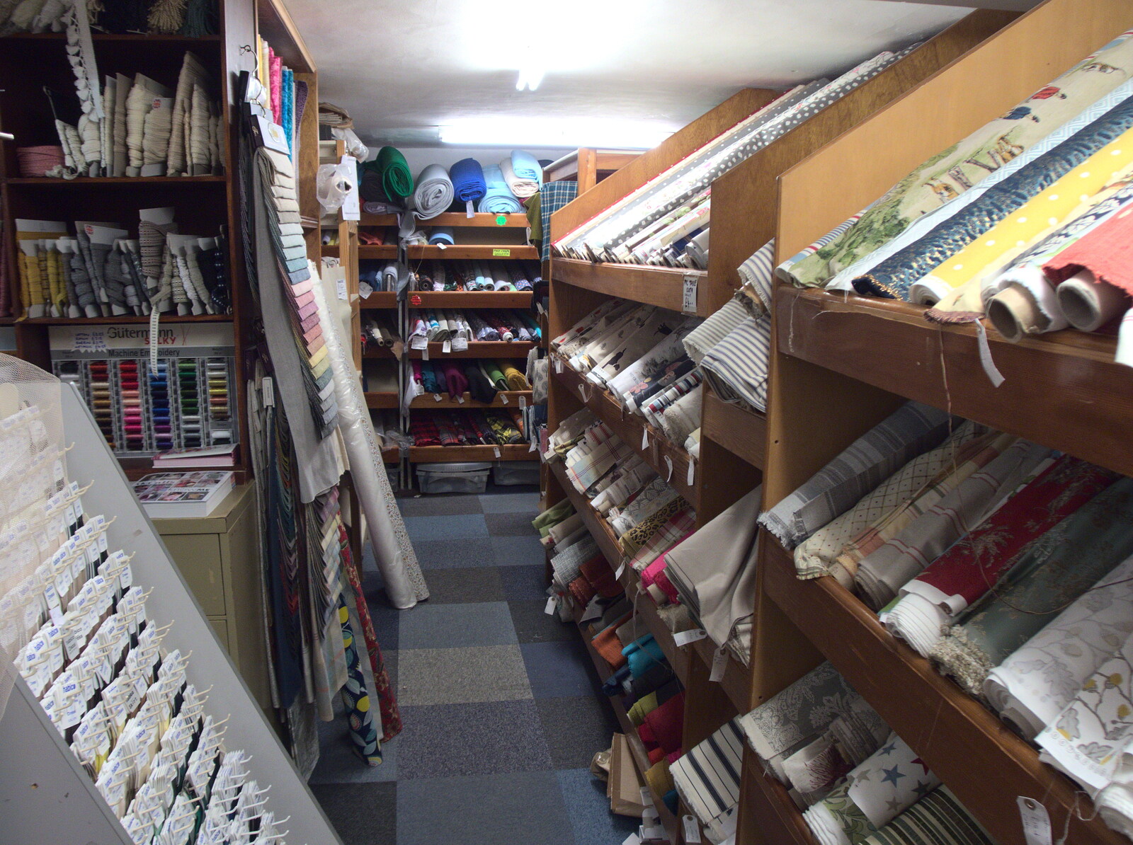 A Wander around Fair Green, Diss, Norfolk - 11th January 2023: The Aladdin's Cave of fabric in the Fabric Shop