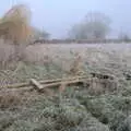 Chinner's old fence is in a bit of a state, A Frosty Walk Around Brome, Suffolk - 22nd January 2023