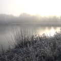 A view of the resevoir and the weak winter sun, A Frosty Walk Around Brome, Suffolk - 22nd January 2023