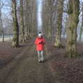 Isobel on the Oaksmere's drive, A Frosty Walk Around Brome, Suffolk - 22nd January 2023