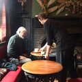 Someone gets a coffee in the Green Dragon, A Postcard from Wymondham, Norfolk - 26th January 2023