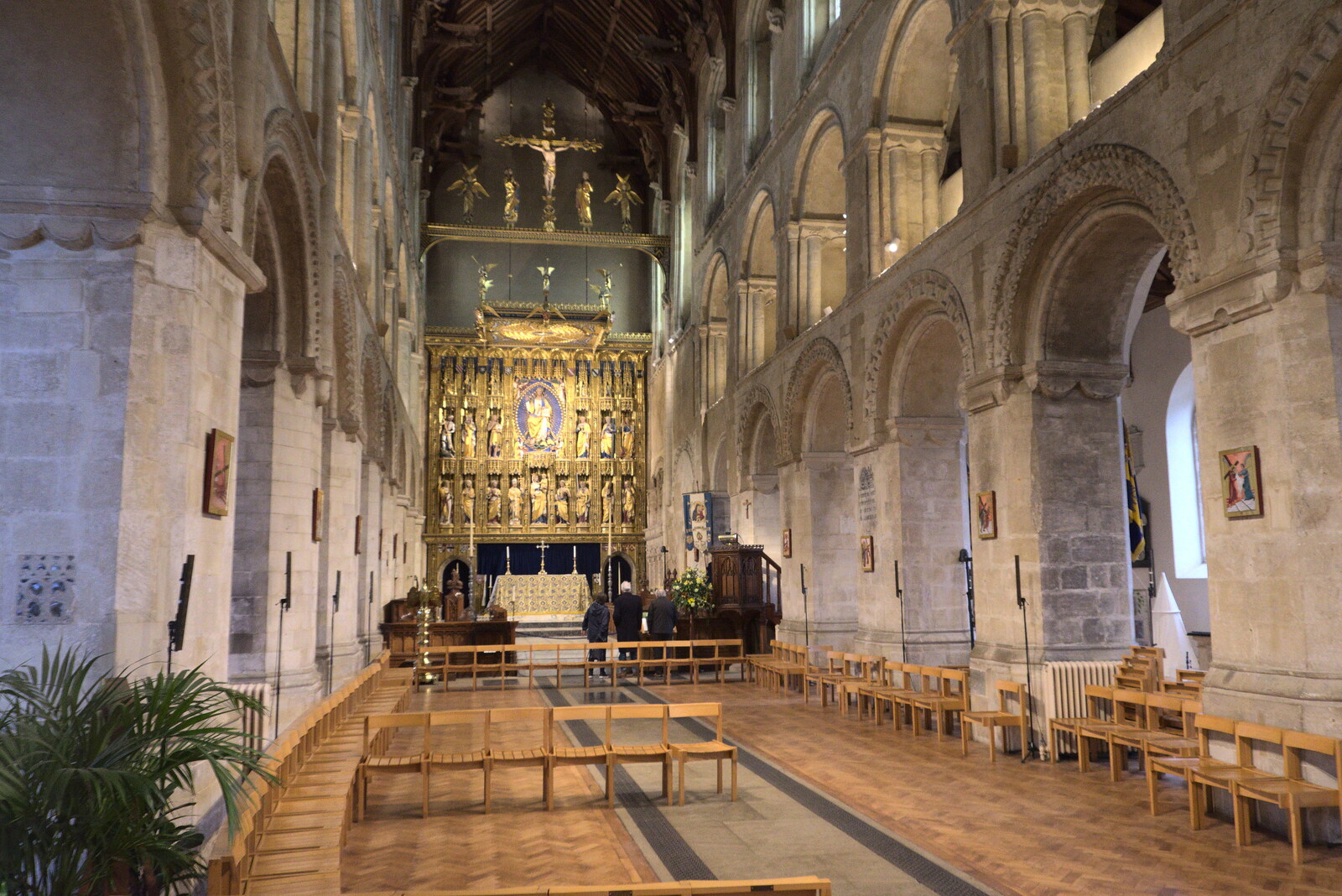 The Norman nave of the abbey from A Postcard from Wymondham, Norfolk - 26th January 2023