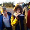 Harry finds an amazing ice sculpture at the bus stop, Cameraphone Catch-up and a B-17 Crash, Brome, Suffolk - 4th February 2023