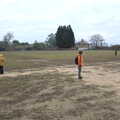 Harry and Fred on the field, Cameraphone Catch-up and a B-17 Crash, Brome, Suffolk - 4th February 2023