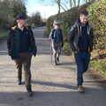 Fred's got his fur-trpper hat on, Another Walk to The Swan, Hoxne, Suffolk - 5th February 2023