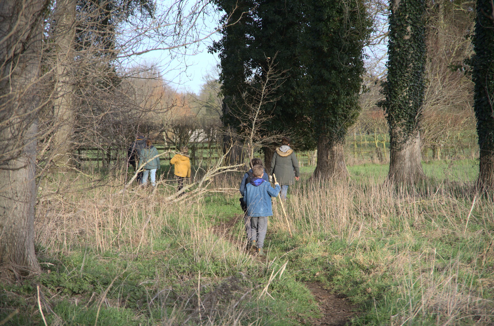 Through the woods on the other side of the river from Another Walk to The Swan, Hoxne, Suffolk - 5th February 2023