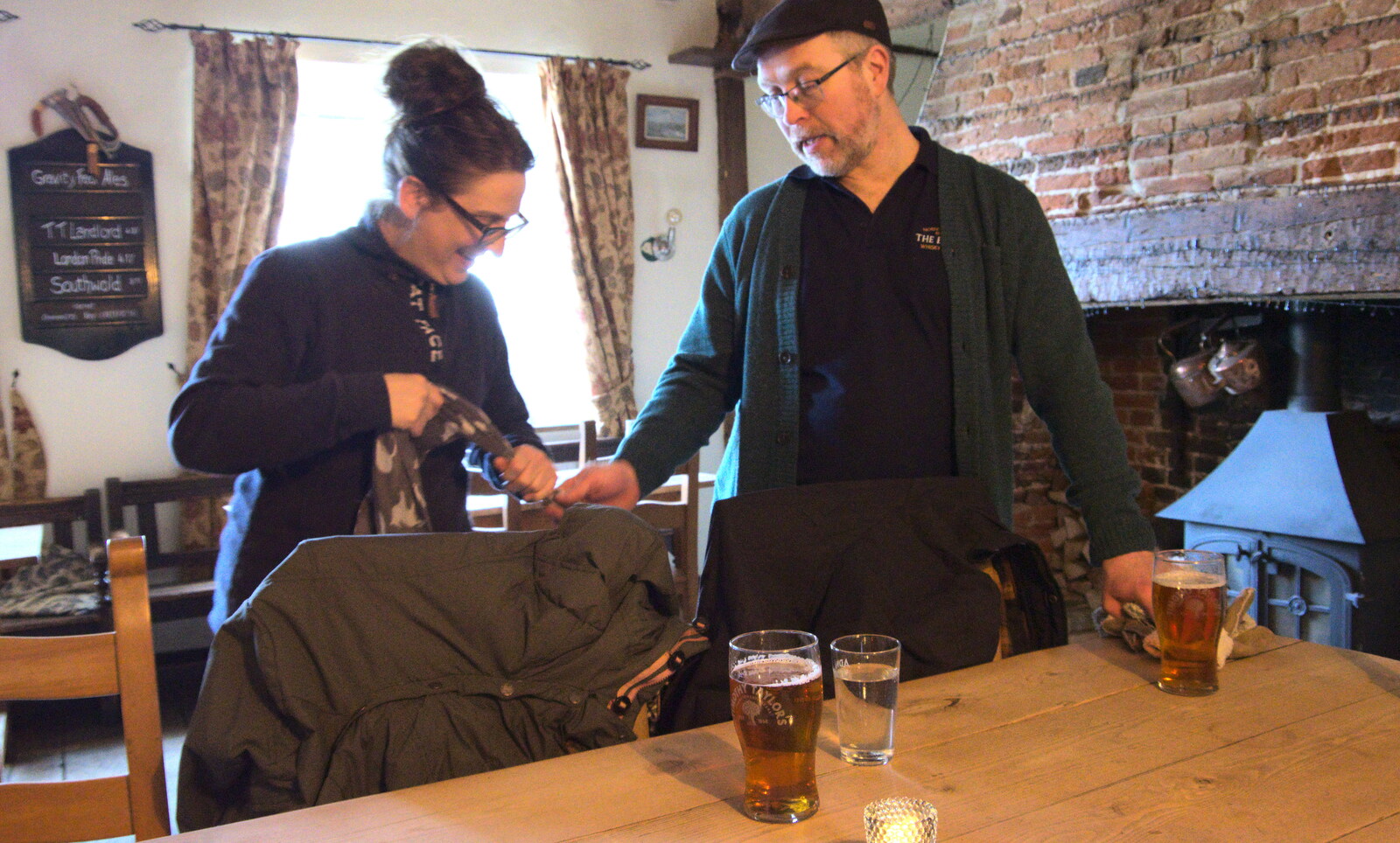 Suey and Marc from Another Walk to The Swan, Hoxne, Suffolk - 5th February 2023
