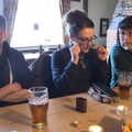 Suey's got a good roll of the dice in Yahtzee, Another Walk to The Swan, Hoxne, Suffolk - 5th February 2023