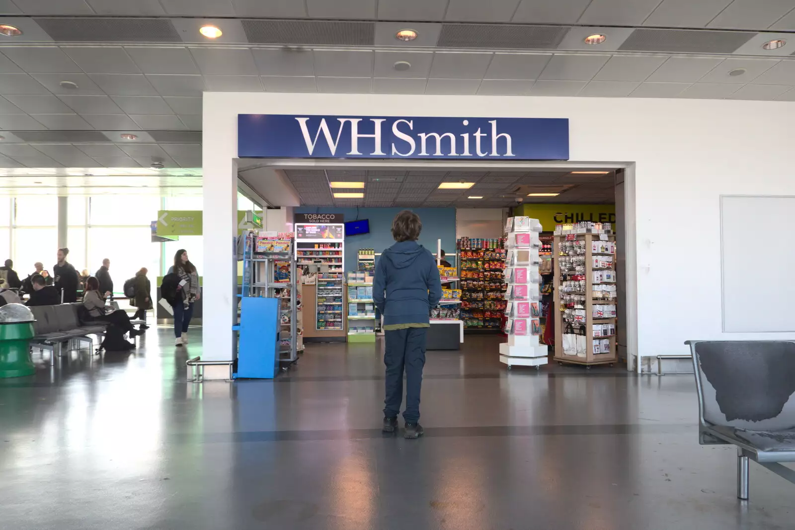 Fred surveys a WHSmith near our gate, from Blackrock North and Newgrange, County Louth, Ireland - 16th February 2023