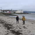 Annalua and Harry on the beach, Blackrock North and Newgrange, County Louth, Ireland - 16th February 2023