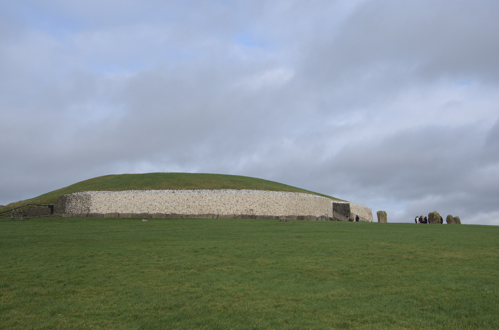 Blackrock North and Newgrange, County Louth, Ireland - 16th February 2023: Newgrange passage tomb - older than Stonehenge