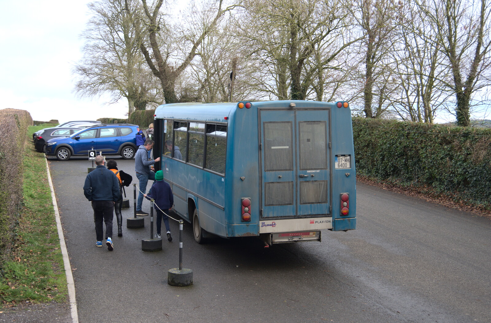 Blackrock North and Newgrange, County Louth, Ireland - 16th February 2023: Our bus is nearly as old as the tomb