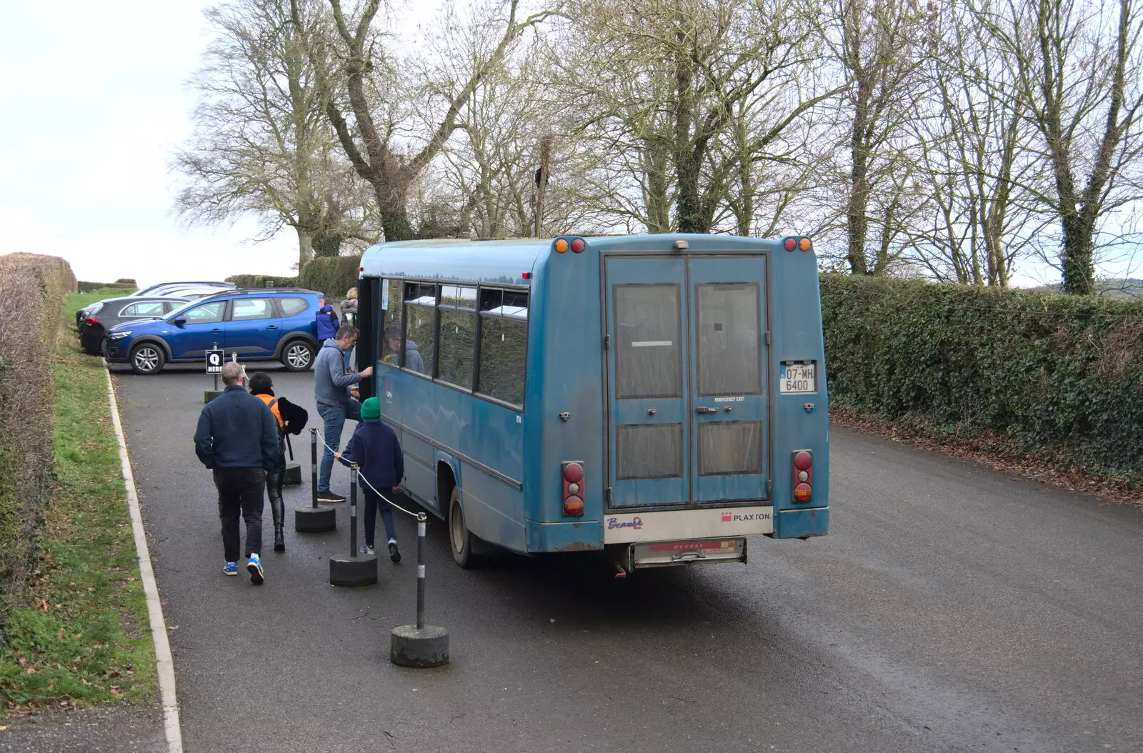 Our bus is nearly as old as the tomb, from Blackrock North and Newgrange, County Louth, Ireland - 16th February 2023