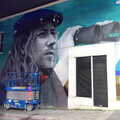 A cool mural on Wellington Street, Blackrock North and Newgrange, County Louth, Ireland - 16th February 2023