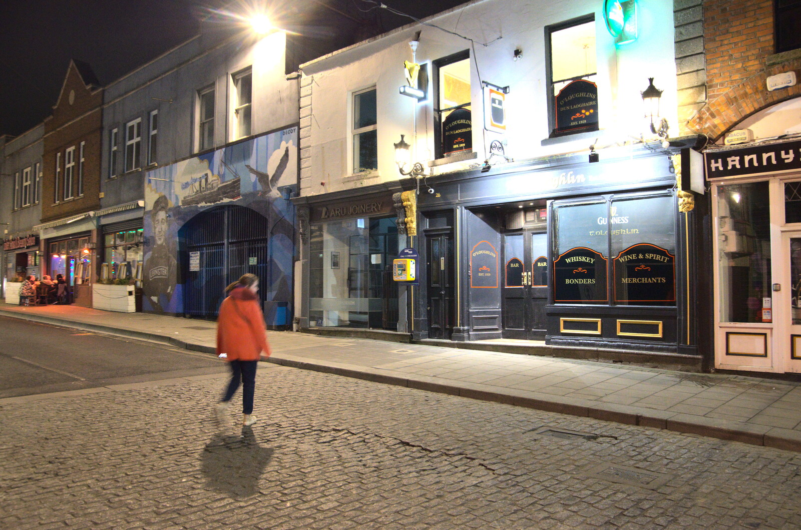 Blackrock North and Newgrange, County Louth, Ireland - 16th February 2023: Isobel roams around on George's Street