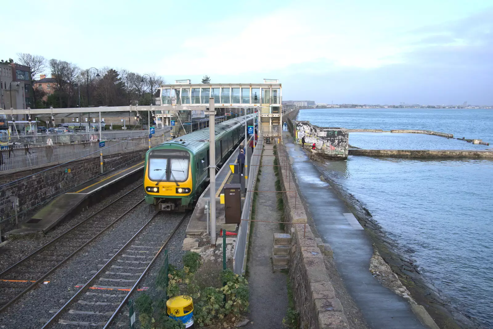 A 29000 Class DMU at Blackrock station, from The Dead Zoo, Dublin, Ireland - 17th February 2023