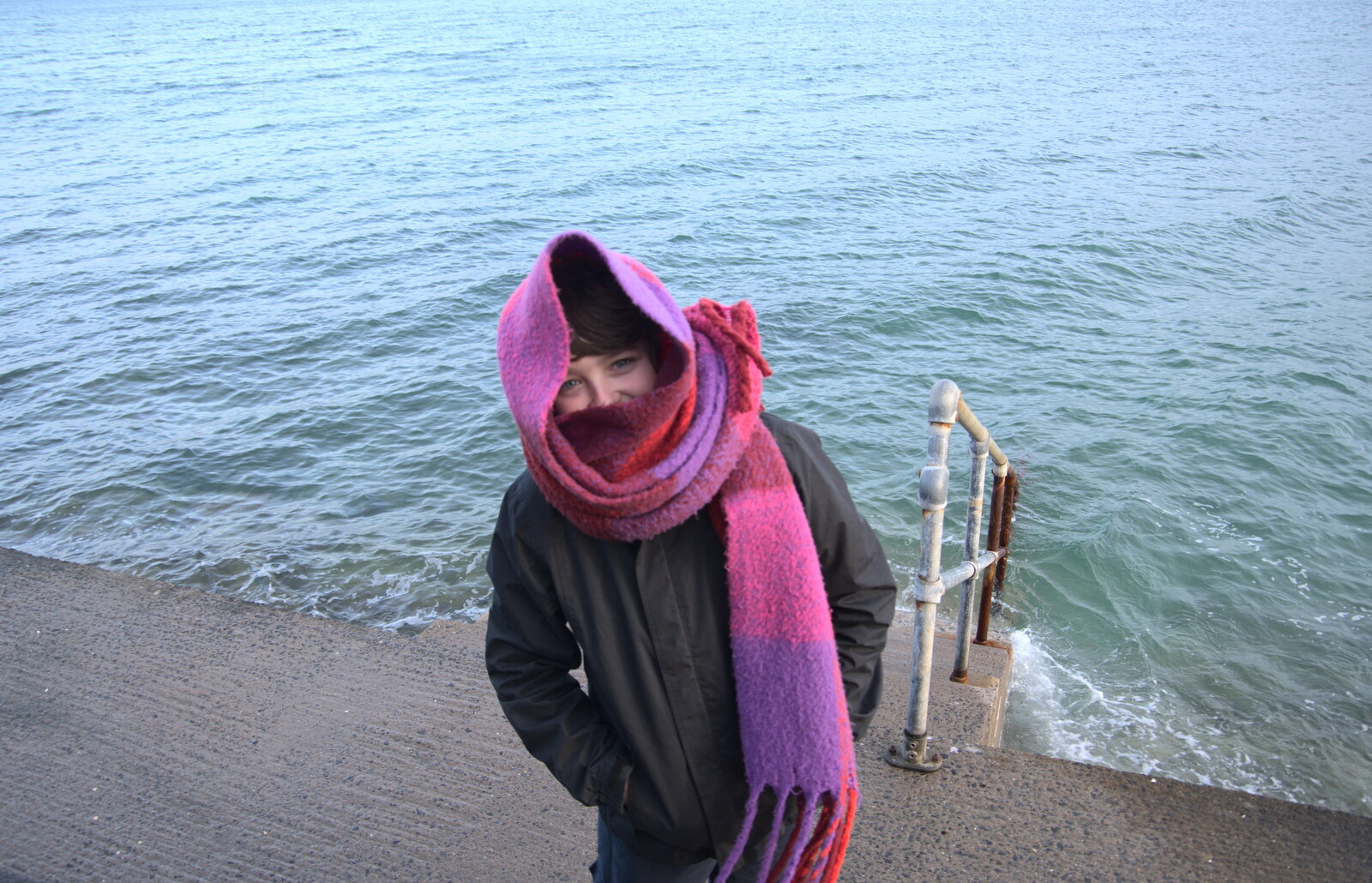 The Dead Zoo, Dublin, Ireland - 17th February 2023: Fred's wrapped up in Isobel's scarf