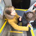 Harry on the bus stairs, The Dead Zoo, Dublin, Ireland - 17th February 2023