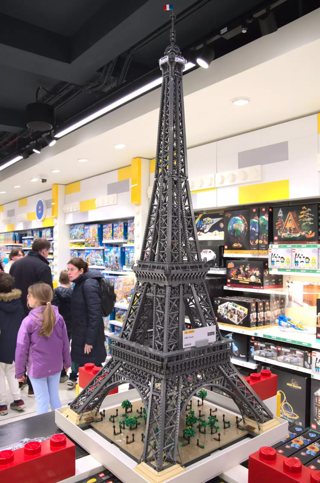There's a huge Lego Eiffel Tower in the Lego shop, from The Dead Zoo, Dublin, Ireland - 17th February 2023