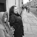 Harry and Louise wait on Clare Street, The Dead Zoo, Dublin, Ireland - 17th February 2023