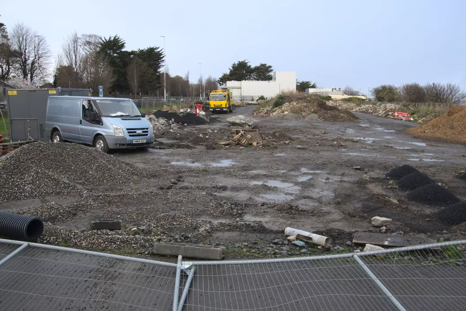 Booterstown's getting some sort of skate park, from The End of the Breffni, Blackrock, Dublin - 18th February 2023